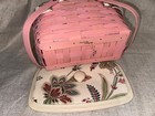 Dresden and Company Pink Woven Sewing Basket with Padded Lid and Plastic Insert — photo 6