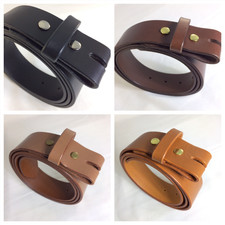 1.25" Finished Cowhide Thick Quality Leather Dress Belt Strips Blanks 9-10 oz.