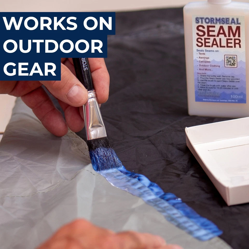 Sellador impermeable de 100 ml para tiendas de campaña chaquetas sellado de costuras de engranajes uso en exteriores Foto 4 de 4
