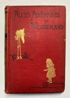 1890 Alice in Wonderland Lewis Carroll Tenniel Worthington Red Gilt Victorian - Image 1 of 4