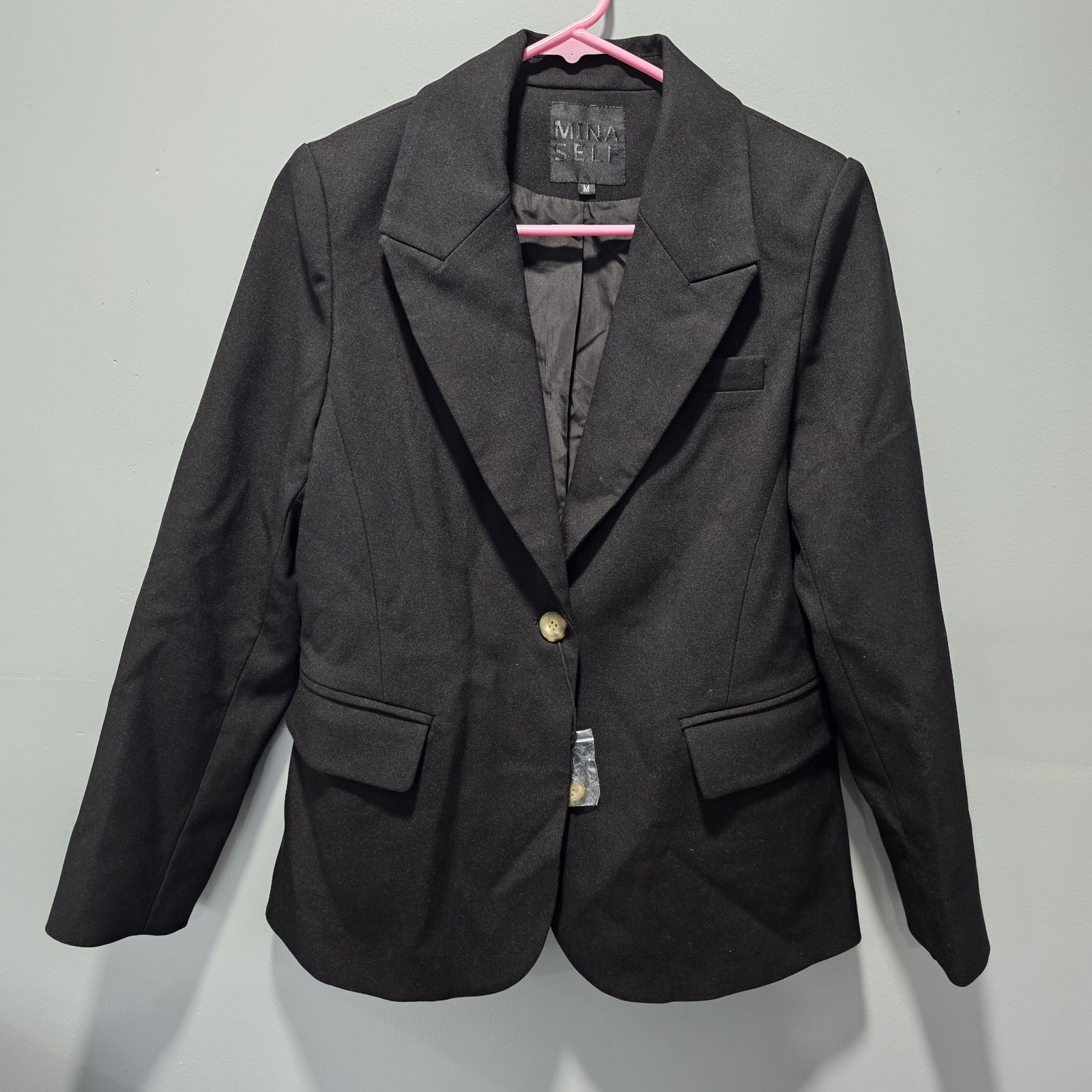 ジャケット・アウター MINA Mina Self Blazer Size M Womens Jacket One Button | eBay