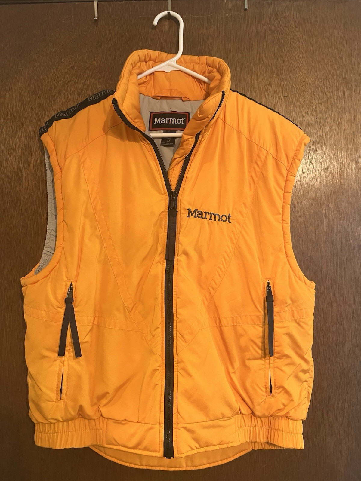 Marmot, Marmot Polarguard Vintage men’s puffer vest- Orange/Yellow- Size Medium