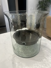 Classic Extra Large Glass Hurricane Pillar Candle Holder Rustic Centerpiece