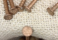 Old Copper Nail Raised Centaur Sagittarius with Bow Vintage CHASE Flat Head 