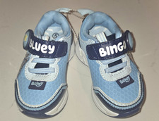 Light Up Bluey Bingo Toddler Shoes Size 5 Light Blue Navy Sneakers Kids