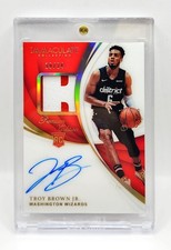 Troy Brown Jr. 2018-19 Panini Immaculate RC RPA Patch Auto Premium Edition 19/24