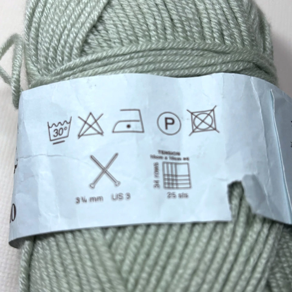 1 Skein Debbie Bliss Baby Cashmerino Sport Yarn Color 34003 Pale Green - Image 4 of 4