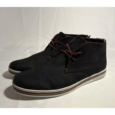 Call It Spring Men's Black Leather Lace-Up Chukka Ankle Boots US 10.5 EU 43.5