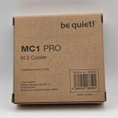 be quiet! MC1 Pro M.2 NVMe SSD Cooler Heatsink w/ Heatpipe BZ003 New Sealed