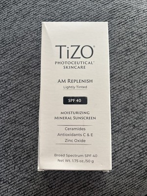TIZO Potoceutical AM Replenish Lightly Tinted SunscreenSPF 40 - 1.75oz NIB