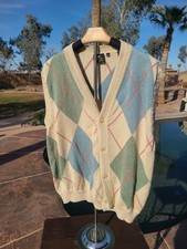 VTG Bobby Jones Argyle Sweater Vest Mens XL P...