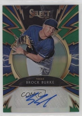 2020 Select Sparks Signatures Green Prizm 1/5 Brock Burke Rookie Auto RC b8h