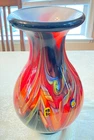 Vintage Huge / Heavy Mid Century MURANO ART GLASS VASE 14" Tall 11 Lbs.