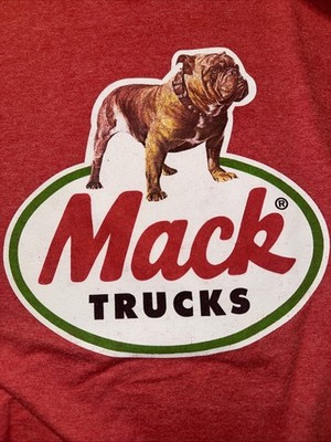 Mack Trucks Bulldog Logo Graphic T Shirt Red Licensed Tee Size XL Workwear