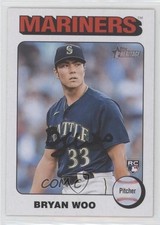 2024 Topps Heritage Rookies White Border Bryan Woo #245 4z8