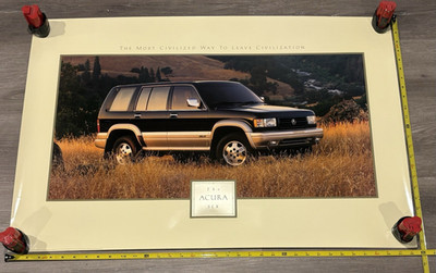 Acura SLX 1995 Original Print Ad Poster Automobiles ''Leave Civilization''