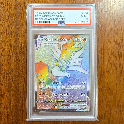 Cinderace VMAX graded PSA 9 for sale on eBay