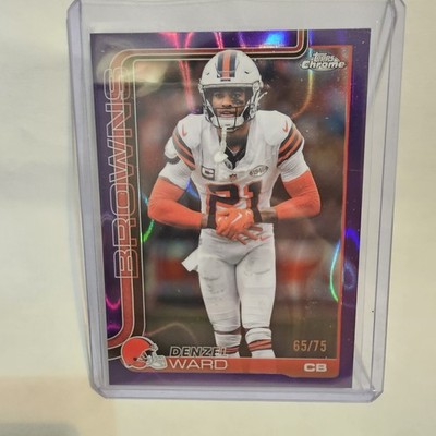 2025 Topps Chrome Denzel Ward Browns Purple Lava Parallel #74  /75