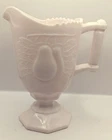 Vintage 1950s Jeanette Pink Milk Glass Creamer Pattern Pedestal