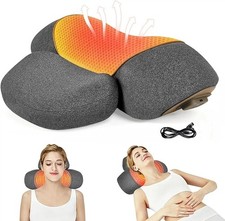 3-In-1 Neck Massager Pillow With Vibration Heating Therapy Airbag Stretching HOT