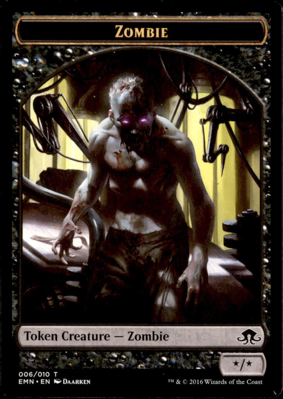 Zombie Token (006) 6 Token Eldritch Moon Magic: The Gathering Near Mint