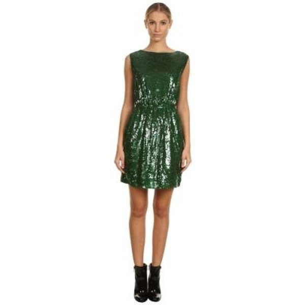 Women Armani Jeans Dress Green Polyester 34 / XS /