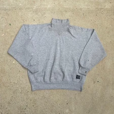 VTG Russell Athletic 90's Pullover Athletic Turtleneck Sweatshirt Gray M USA