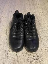 Timberland Mid Hiker Men’s 10 Black Blue Leather 95112 Hip Hop Urban Boots