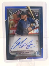 2024 Bowman Chrome Cade Marlowe Blue Refractor Auto /150 RC 🔥🔥🔥