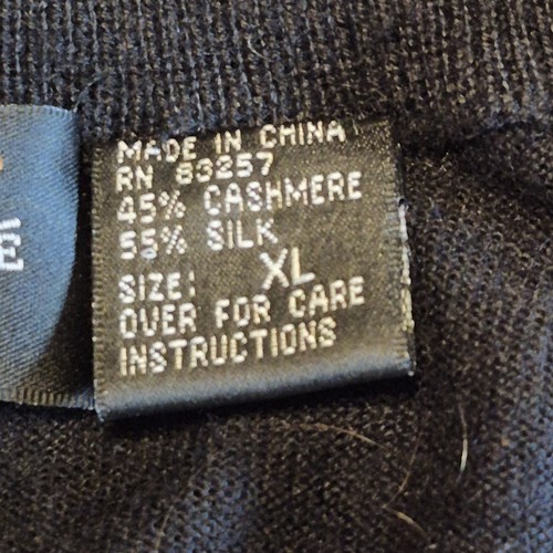 Forte Sweater Mens XL Cashmere Silk Blend Crewneck Pullover Lightweight Soft - Picture 6 of 8