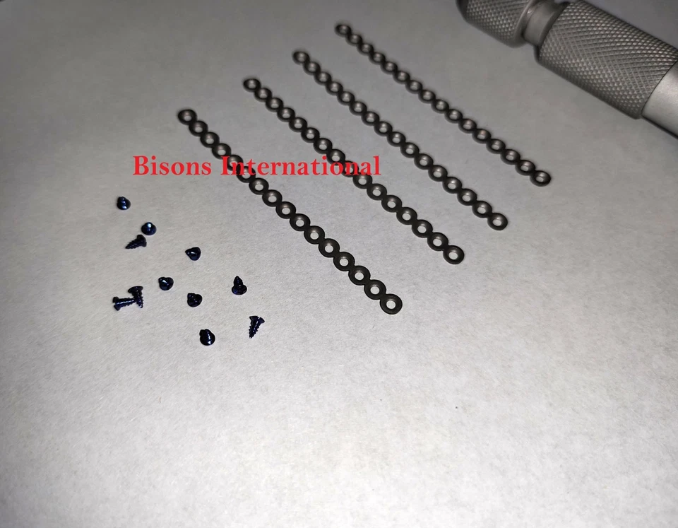 Placas maxilofaciales de 1,5 mm 4 piezas con tornillos de 16 agujeros y juego de destornilladores de 69 piezas TT Foto 2 de 4