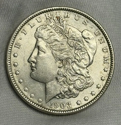 XF+ 1903-P Morgan Silver Dollar (all original), U.S. Extra Fine $1 Coin