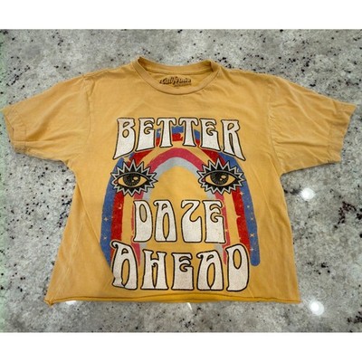 California Retro Wear Better Daze Ahead Tee Size M Yellow Graphic