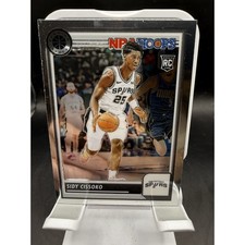 2023-24 NBA Hoops Premium Stock #143 Sidy Cissoko Rookie Card San Antonio Spurs. rookie card picture
