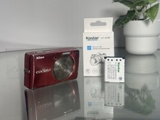 Nikon COOLPIX S510 8.1 MP Digital Camera - Red  Battery