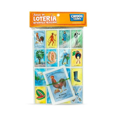 Chidos Games Juego De Loteria Authentica Mexicana With Verses, 20 Tablets