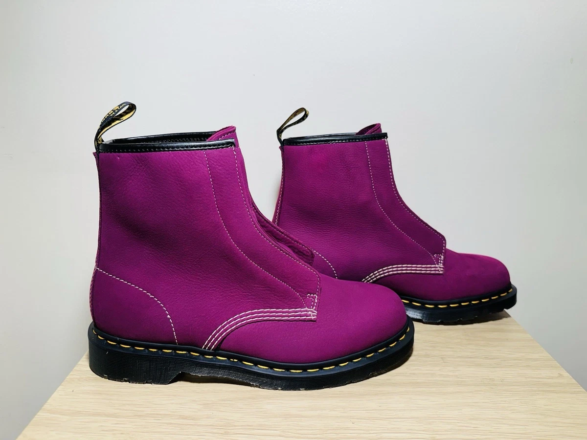 Dr Martens 1460 Laceless Purple Nubuck Zip Boots Rare Streetwear 13W, 12M …G4 Dr. Martens Purple Boots for Men for Sale | Shop New & Used  main image 3