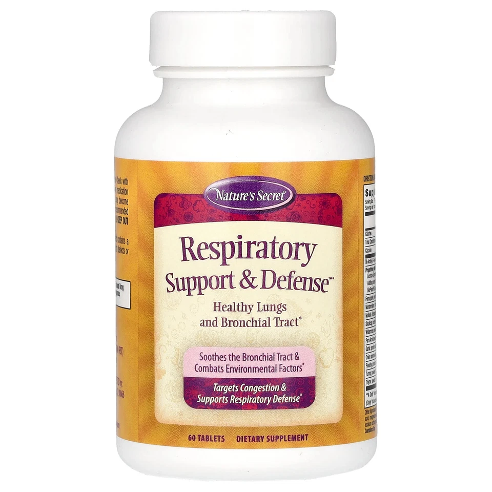 Nature s Secret Apoyo Respiratorio Defensa 60 Comprimidos Sin Colores Artificiales, Foto 3 de 3