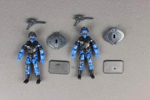 GI Joe - Spy Troops 2003 - Blue COBRA ALLEY VIPER v7 - Set of 2 - LOOSE
