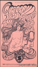 Original Bill Graham BG62 Mint Pink Postcard Back Card For Grateful Dead 