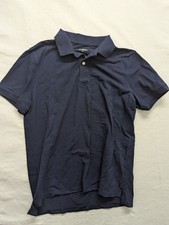 Goodfellow  Co Mens Loring Polo Shirt Navy Blue Size L 100 Cotton Short Sleeve
