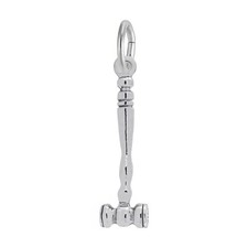 Sterling Silver Gavel Charm - 19mm x 6mm