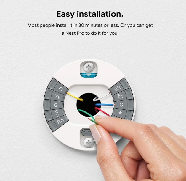 Google Nest Learning Smart Wi-Fi Thermostat STAINLESS STEEL T3007ES - Image 4 of 4