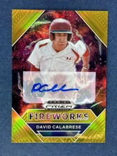 2020 Panini Prizm Draft Gold David Calabrese Autograph Angels /10 RC