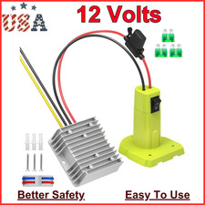 18V to 12V Step Down Converter Compatible W/ Ryobi 18V Battery Adapter, 12V 15A