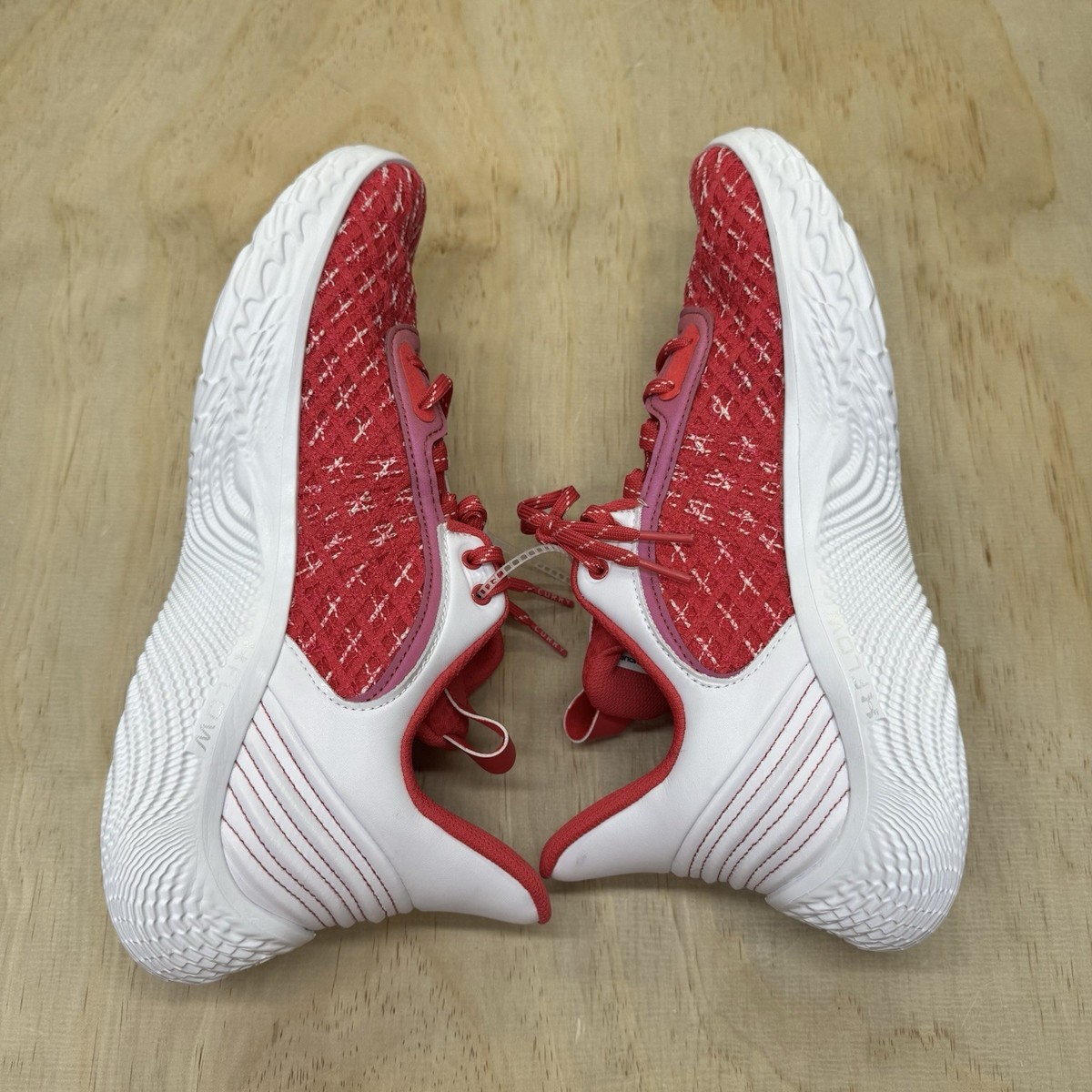 NEW Under Armour UA Steph Curry 9 Basketball White Pink 3025631-600 Mens Sz 12 NEW Under Armour UA Steph Curry 9 Basketball White Pink  main image 3