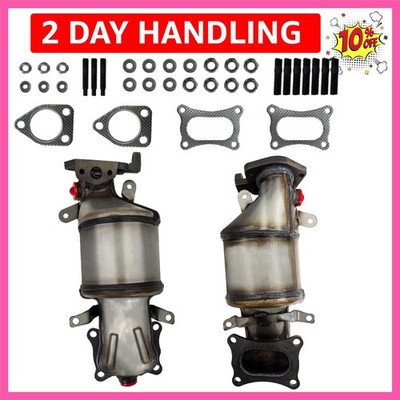 Front & Rear Catalytic Converter Compatible with 2008-2017 Ho-nda Accord Pilo...