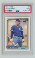 1992 TOPPS JIM EISENREICH PSA 9 KANSAS CITY ROYALS #469 POP 1 ONLY 4 HIGHER