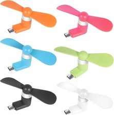 Mini Cell Phone Fan Colorful Powerful Fan Compatible iPhone iPad Android