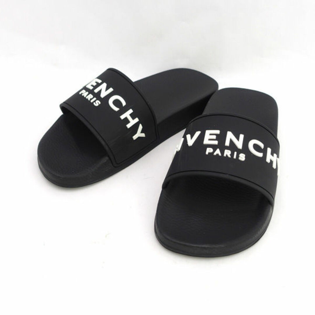 GIVENCHY Logo Sandals Pool Shower Black 35 Women Girls LADY Women's Used GEIS-0